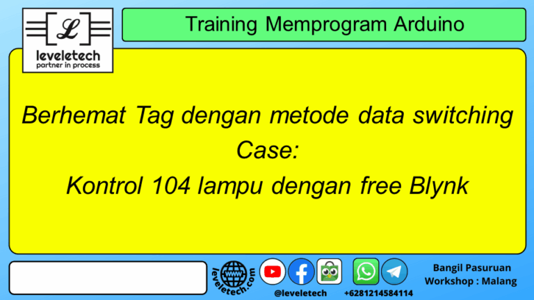 Berhemat Tag dengan metode data switching Case: Kontrol 104 lampu dengan free Blynk